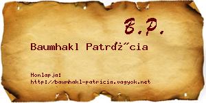Baumhakl Patrícia névjegykártya